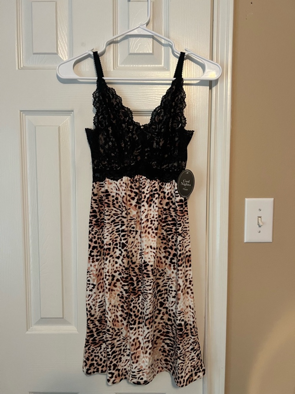 Soma Cool Nights Ciao Bella Leopard Print Chemise Short Gown